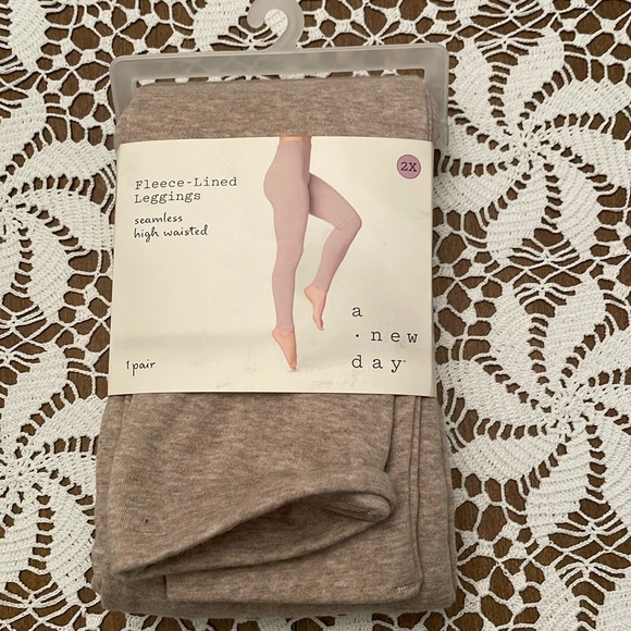 Fleece lined leggings, seamless high waisted 2x - Picture 1 of 1